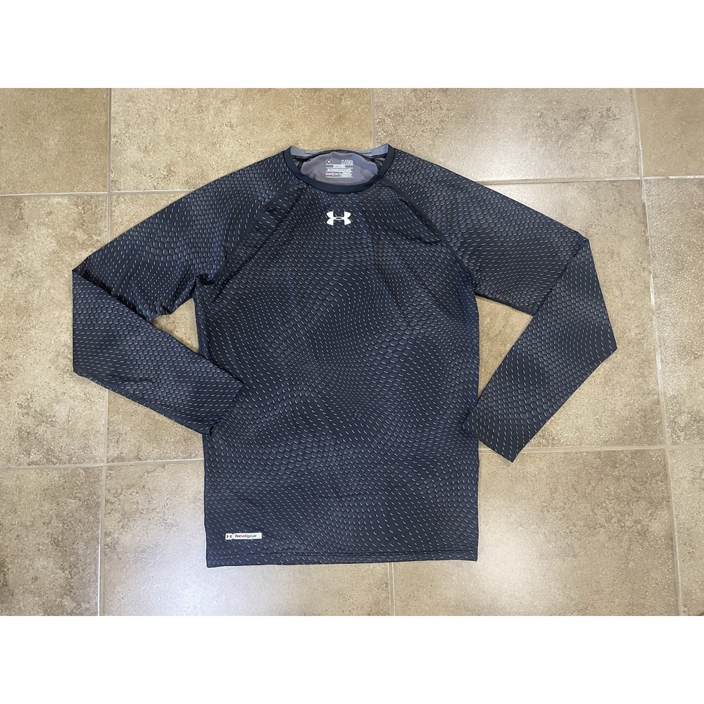 Under Armour Compression Shirt Mens Sz XL Training Long Sleeve HeatGear Fitted